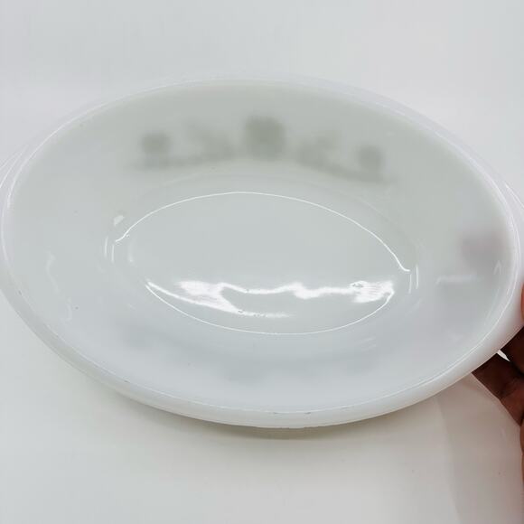 Vintage Glassbake J235 1Qt Casserole W/Lid And 1.5Qt Baker No Lid 2 Floral Bowls - Picture 4 of 12